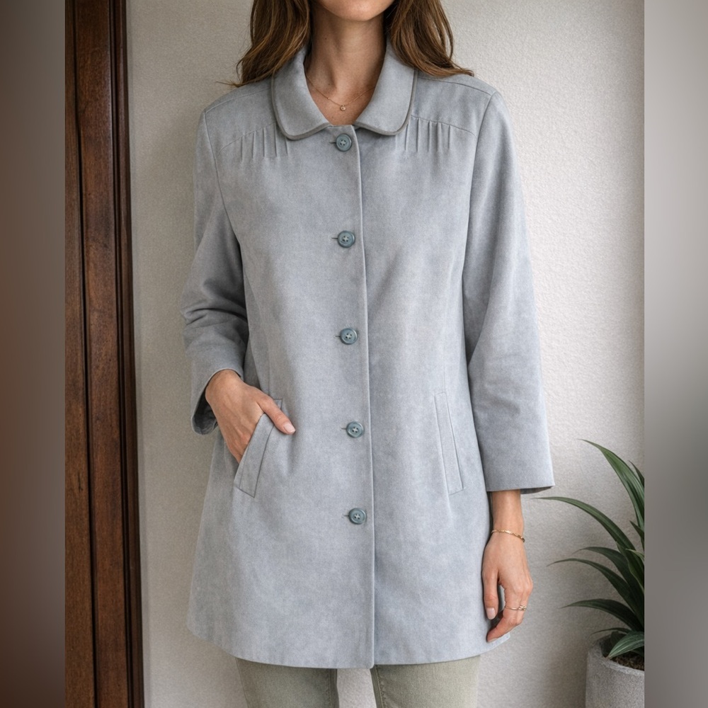 Vintage Weinberg Coat | Blue/Grey | Size Medium